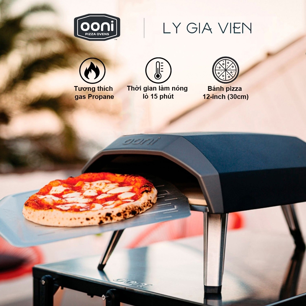 Lò Nướng Pizza Bằng Gas Ooni Koda 12 Gas Powered Pizza Oven Đạt Nhiệt Độ 500C trong 15 Phút