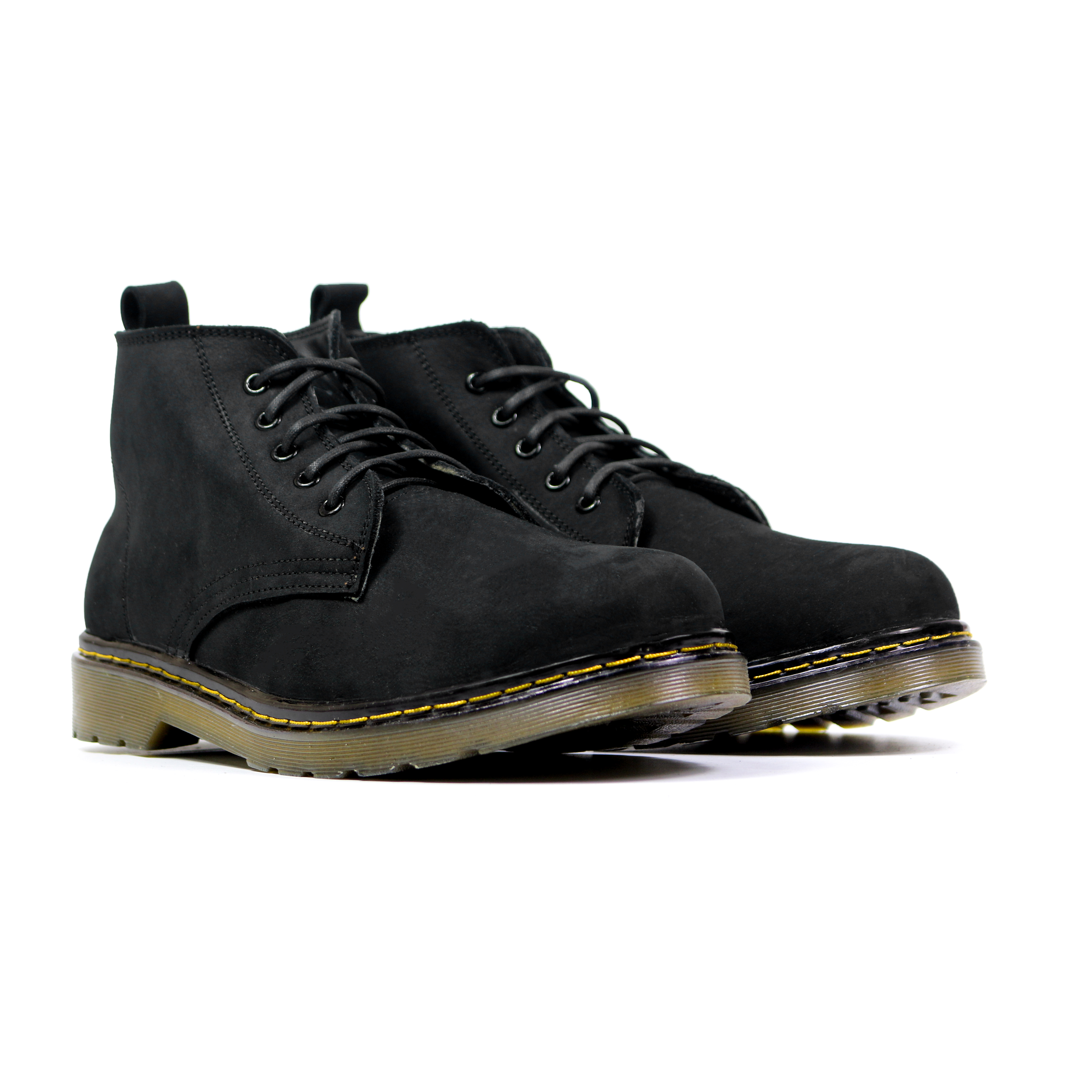 Giày Boots đốc nam nữ da bò nubuck cổ trung