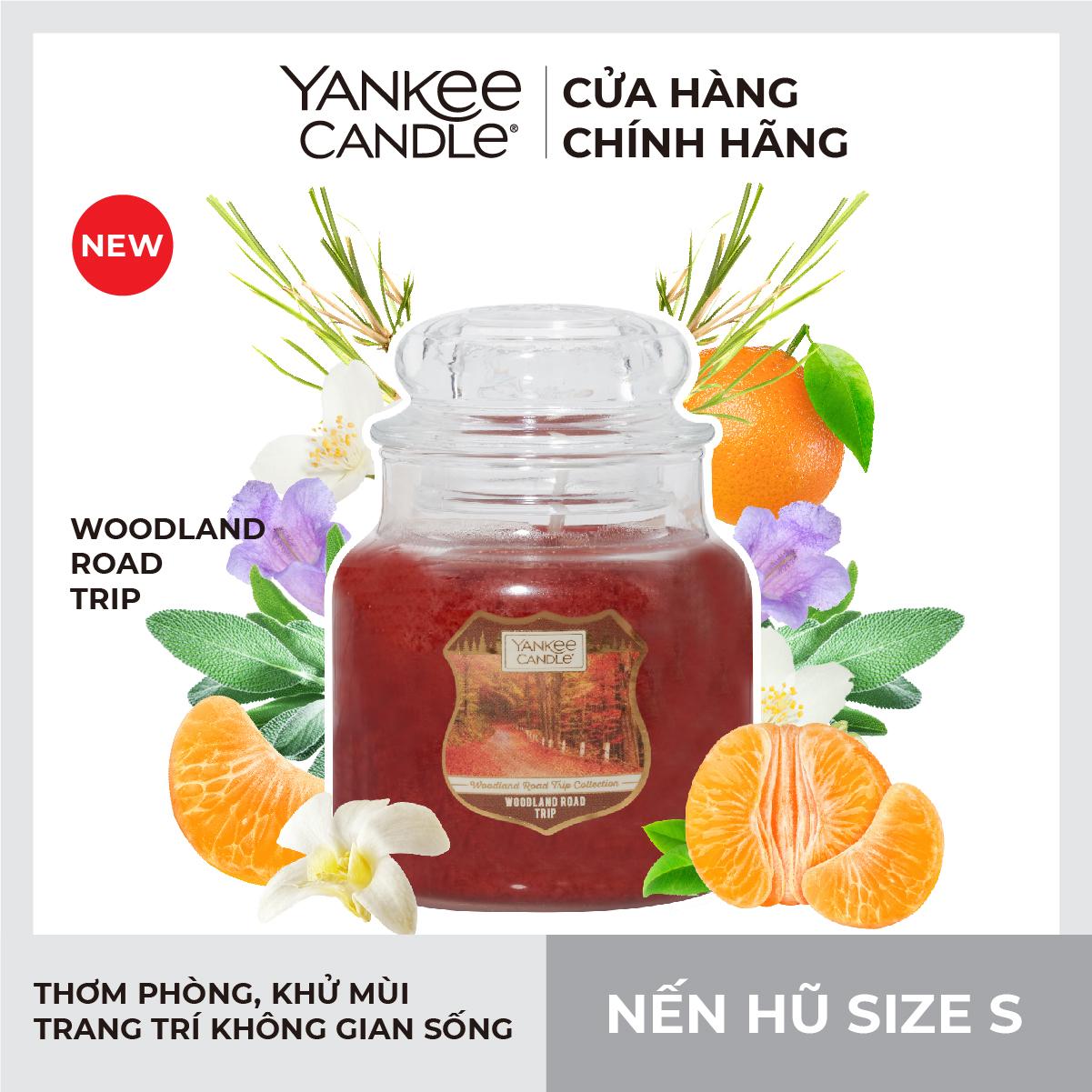 Nến hũ Yankee Candle size S (104g) - Woodland Road Trip