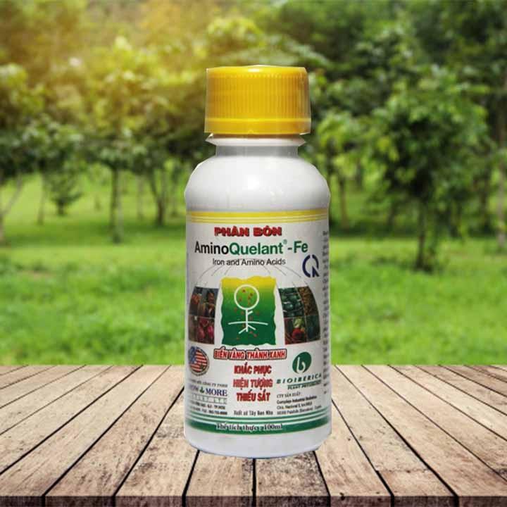 Phân bón bổ sung sắt Fe | Giúp bộ lá xanh cứng Amino Fe chai 100ml