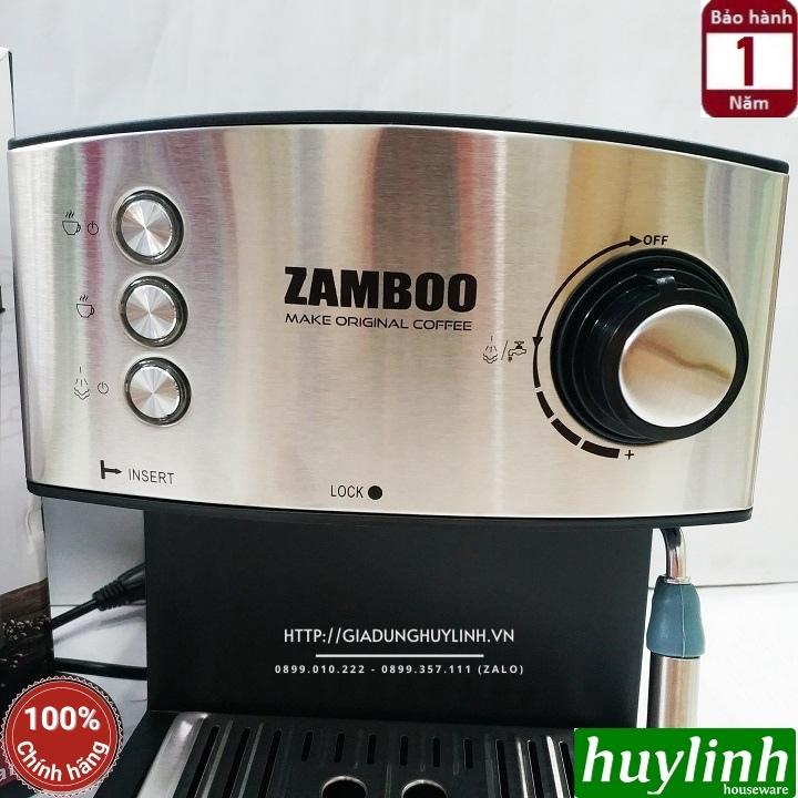 Máy pha cà phê Espresso gia đình Zamboo ZB-88CF - 15bar - Tặng 500 gram cafe - Hàng chính hãng