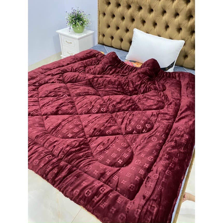Chăn Cừu Chữ Vạn hàng dày 3 lớp siêu ấm 3,2kg 2mx2m3