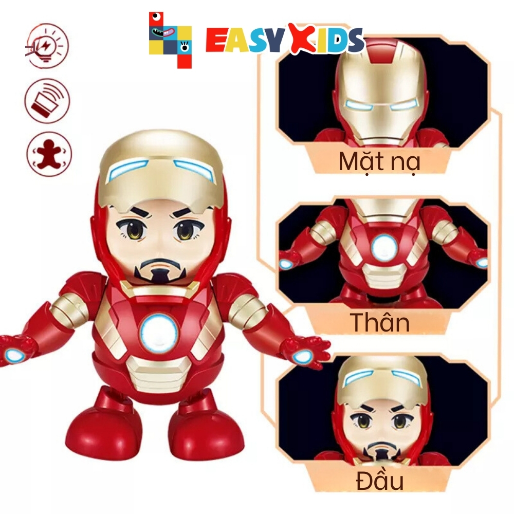 Robot Nhảy Múa Iron Man Người Sắt Đồ Chơi Siêu Nhân Robot Nhảy Múa Dance Hero