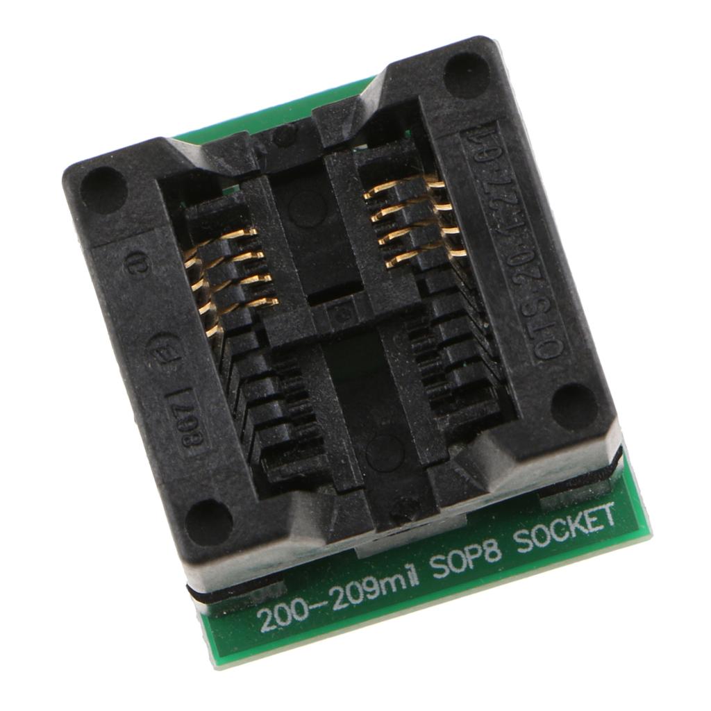 208MIL SOIC8 SOP8 để DIP8 Lập Trình Viên Adapter IC Kiểm Tra Ổ Cắm Module Chuyển Đổi