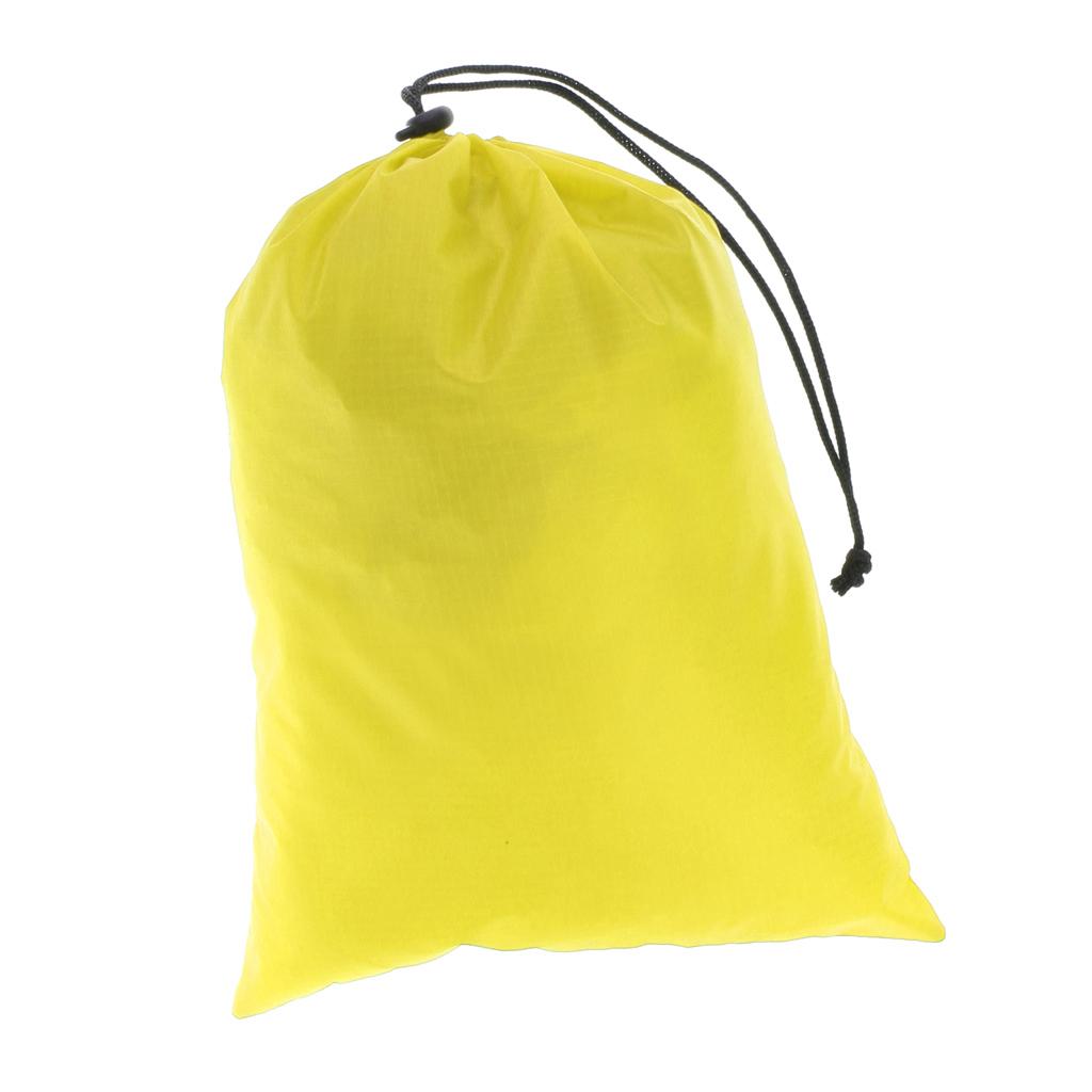 2xWaterproof Drawstring Storage Bag Stuff Bag for Clothes Shoes yellow