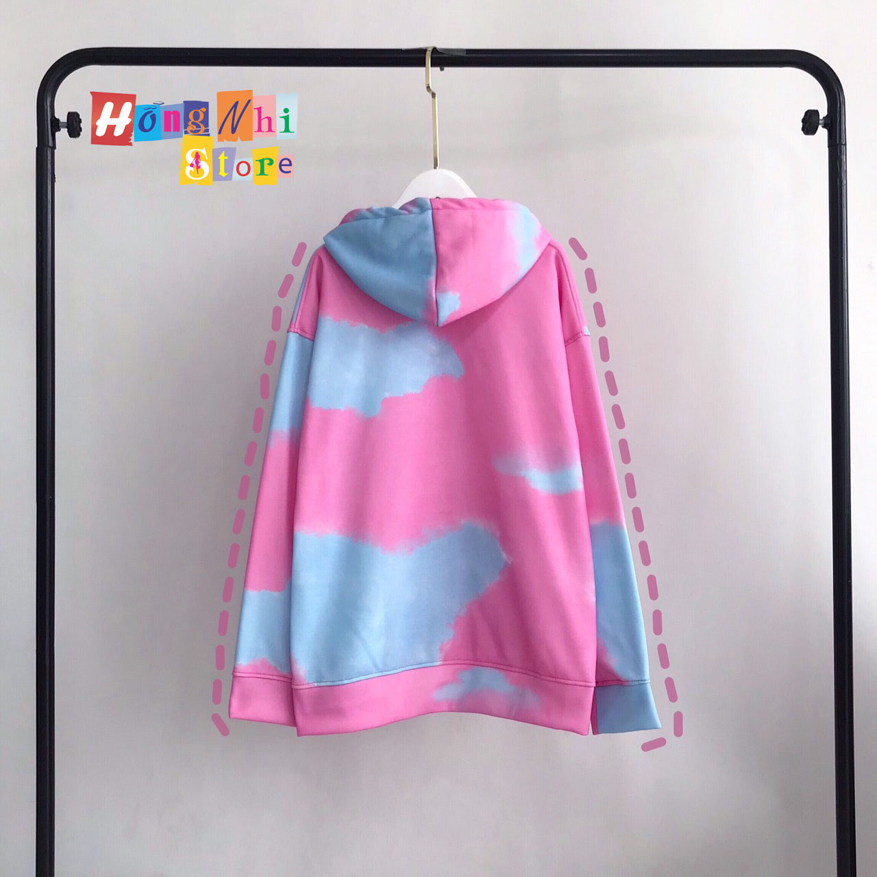 Áo Khoác Hoodie Zip 3D Oversize Ulzzang Unisex Loang Màu Dáng Rộng - MM