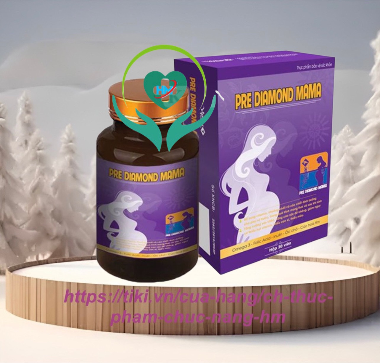 Bổ bà bầu pre diamond mama - Hộp 30 viên, vinaphar