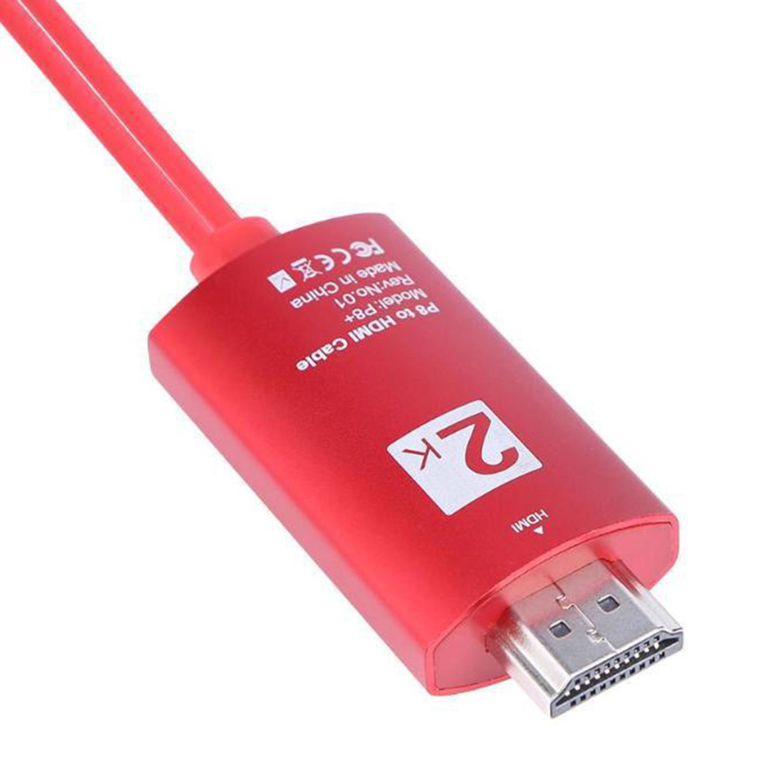 HDMI Cable for iPad, Compatible with to HDMI Adapter, Digital AV Connector 1080P HDMI Cord for X/8/7/6 to TV/Projector/Monitor