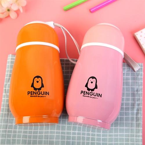 Bình Nước Giữ Nhiệt Chim Cánh Cụt Chân Không Bằng Thép Không Gỉ Siêu Tiện Lợi 300ml