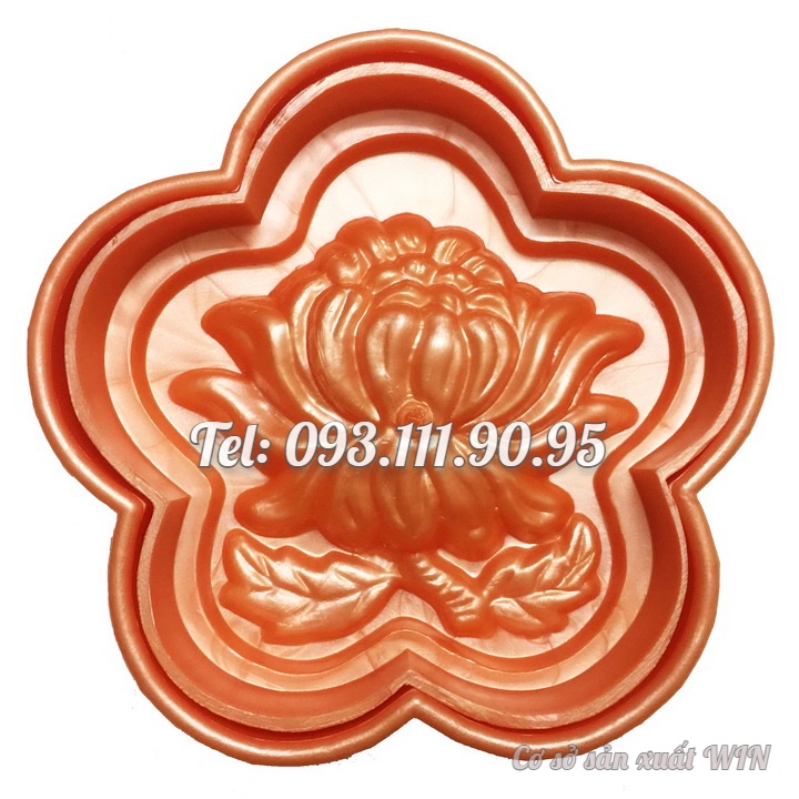 Khuôn ép xôi hoa mai 5 cánh nhụy hoa cúc – Loại 16 cm – Mã số 1352