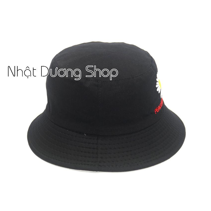 Nón tai bèo Bucket hoa cúc chữ 1 mặt thích hợp cho mọi lứa tuổi và tuổi teen