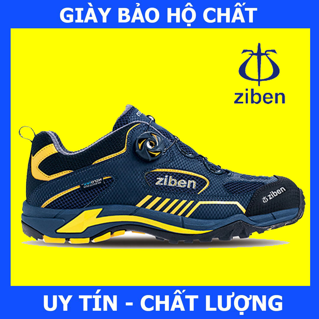 Giày Bảo Hộ Hàn Quốc Ziben 163 Chống Va Đập, Vải Dệt Thoáng Khí, Chống Đâm Xuyên, Chống Va Đập