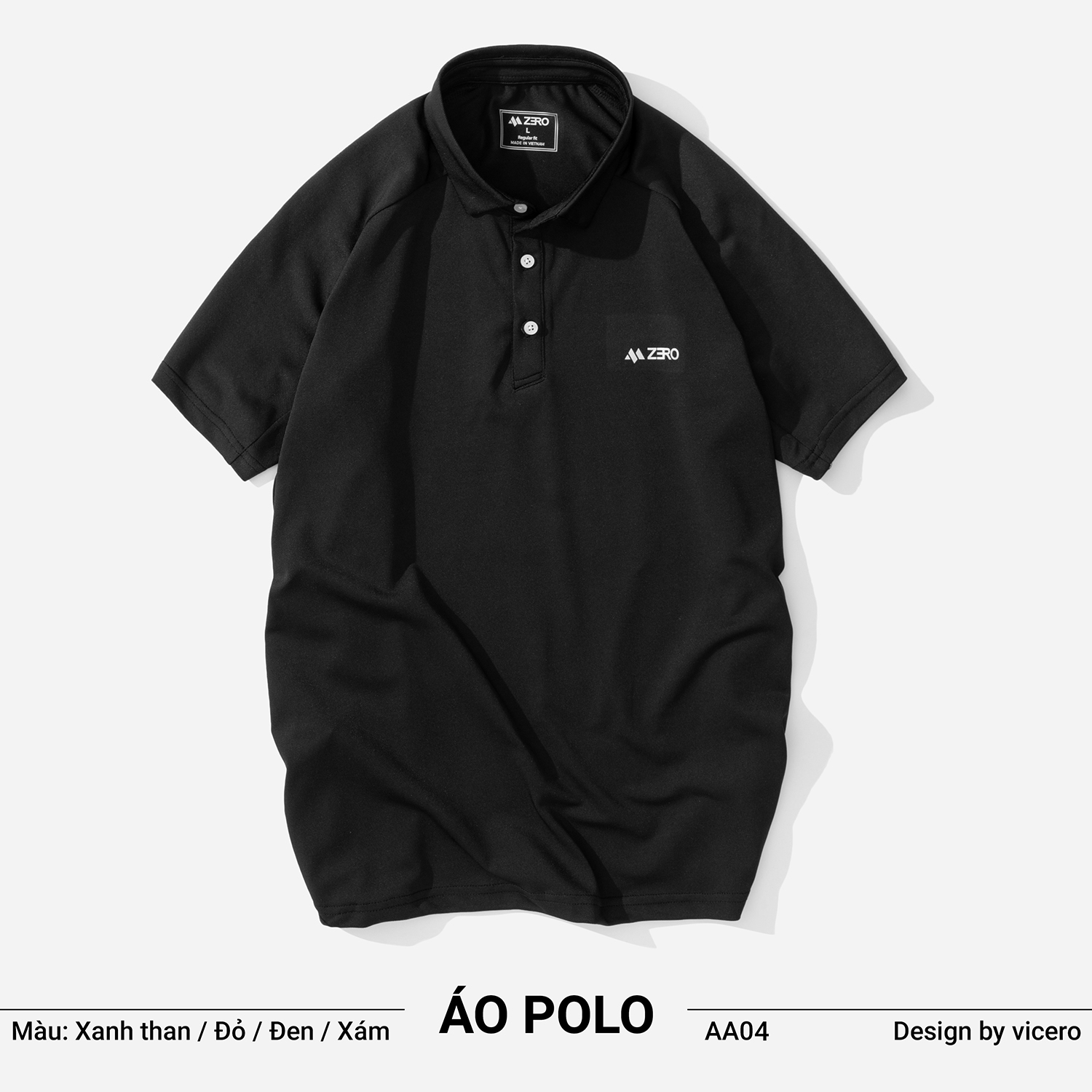 Áo Phông Nam Có Cổ Trơn 100% Cotton Cao Cấp Tay Ngắn Polo ZERO