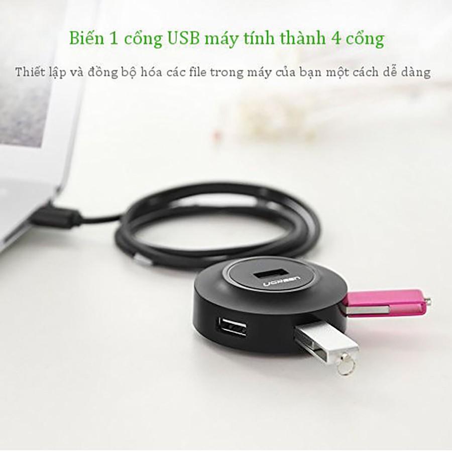 Hình ảnh Bộ Chia USB 4 Cổng Ugreen 20277 chuẩn USB 2.0 chính hãng - Hàng Chính Hãng