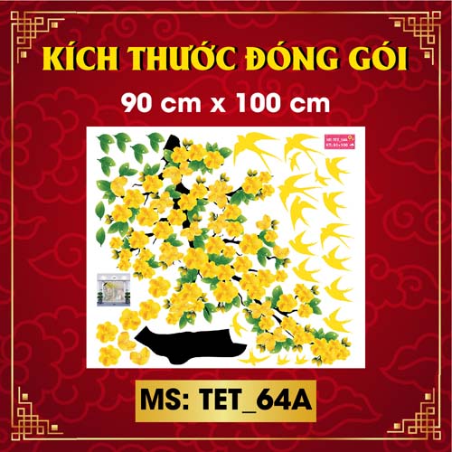 DECAL TRANG TRÍ TẾT 2021 COMBO SỐ 29