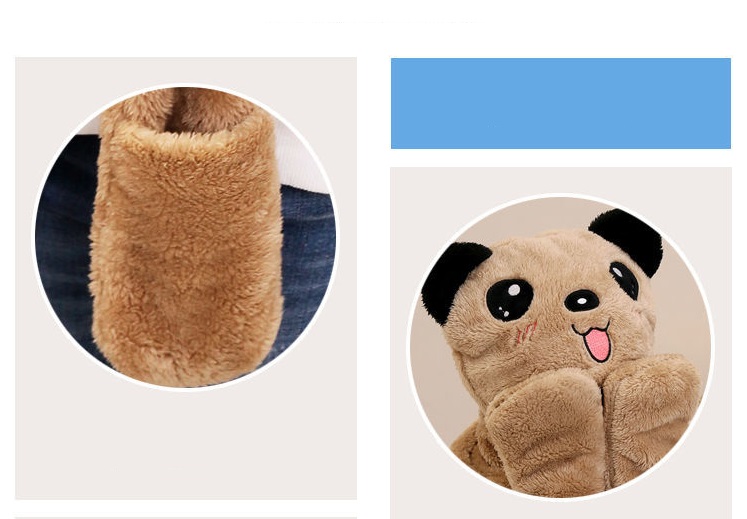 Mũ gấu xám vải nhung Cotton cho các bé trai và bé gái