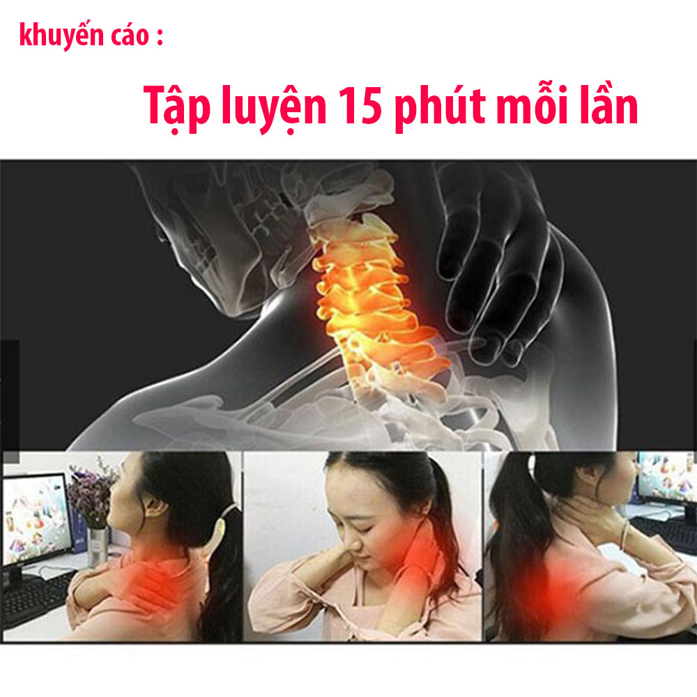 Khung nắn chỉnh cổ - Phiên bản mới chuẩn điện từ - Hỗ trợ thoát vị đĩa đệm, thoái hóa, đau mỏi vùng cổ, vai gáy (Giao màu ngẫu nhiên) - Hàng Chính Hãng