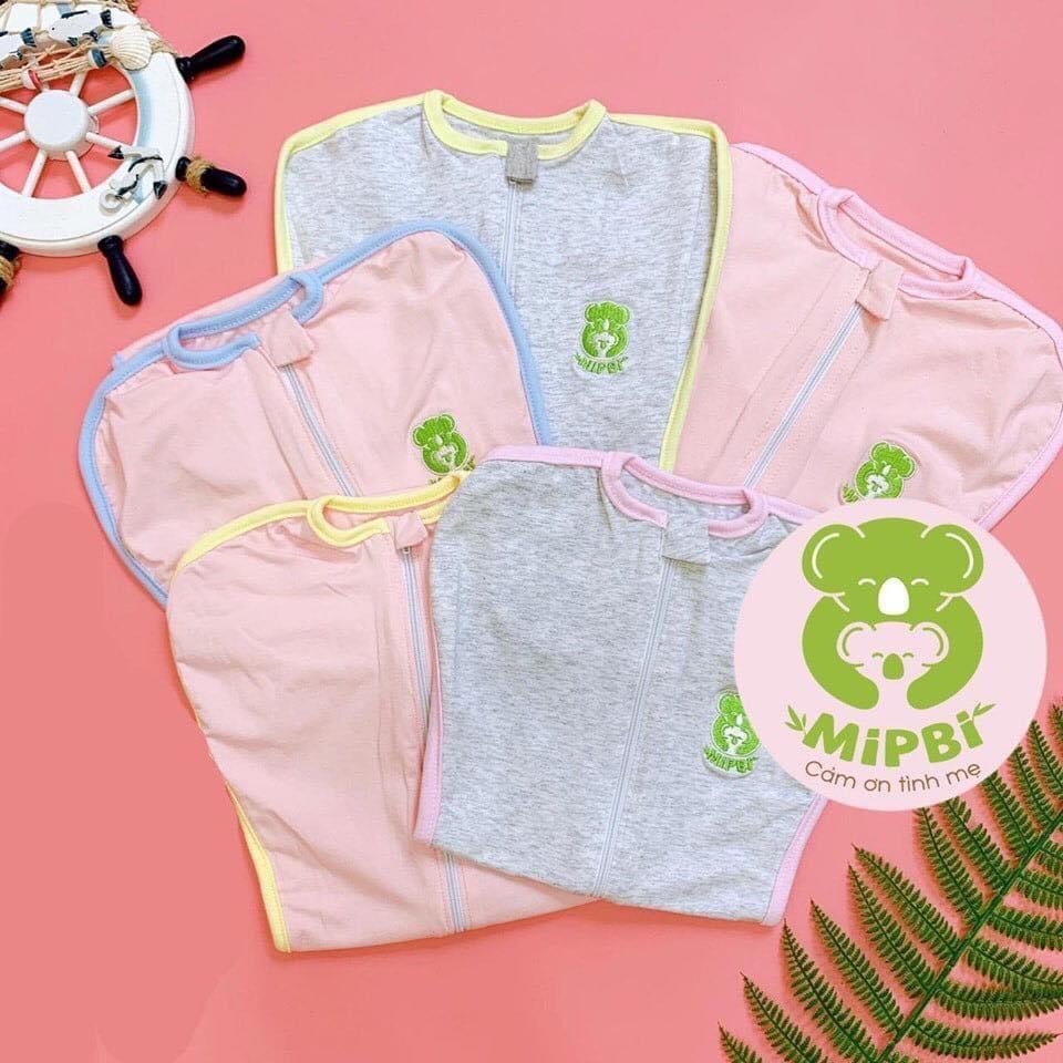 Túi ngủ sơ sinh Mipbi cao cấp 100% cotton co giãn 4 chiều mềm mịn