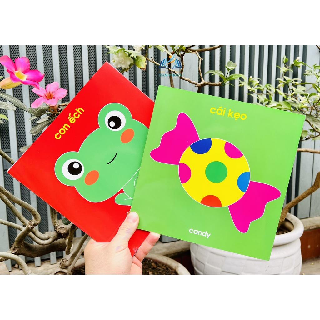 Bộ thẻ flash card kích thích thị giác cho trẻ sơ sinh zic zắc - Song ngữ Anh Việt - Gồm 40 thẻ