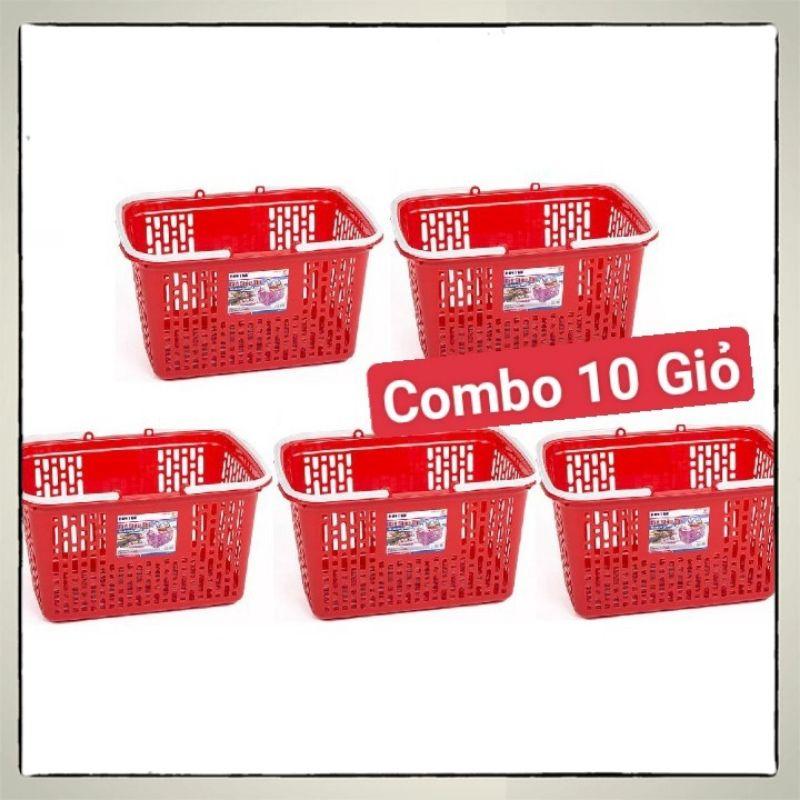 Combo 10 giỏ / làn siêu thị không nắp