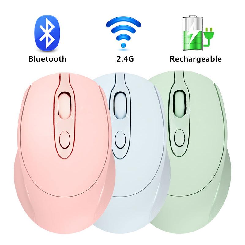 Chuột Không Dây Sạc Chuột Bluetooth Noiseless Mause Wifi Chuột USB Chuột Ergonomic Dành Cho Máy Tính Để Bàn PC Laptop Phụ Kiện