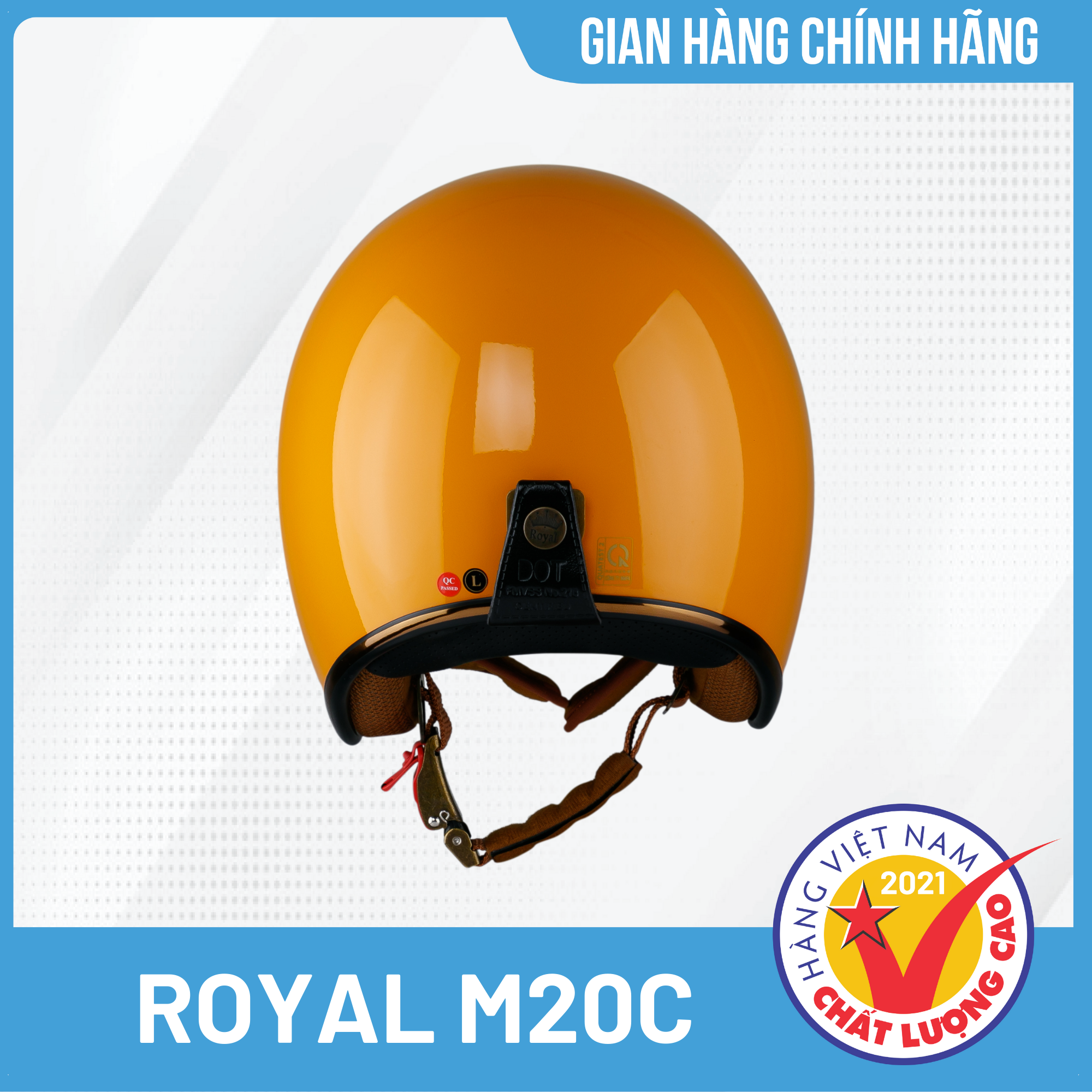 Nón bảo hiểm 3/4 cao cấp Royal M20C Thời trang, Cá tính, Bảo hành chính hãng 12 tháng