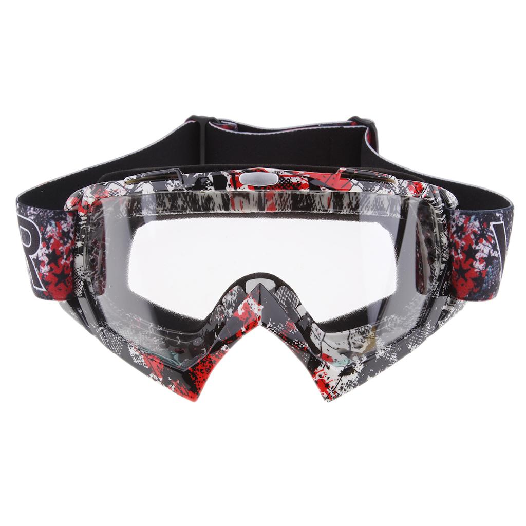Snowmobile Snowboard Goggles Motorcycle Racing Eyewear , Anti-UV & Weatherproof,Colorful / Clear Lens