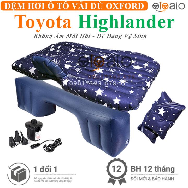 Đệm hơi ô tô Toyota Highlander vải dù Oxford CAO CẤP họa tiết ngôi sao