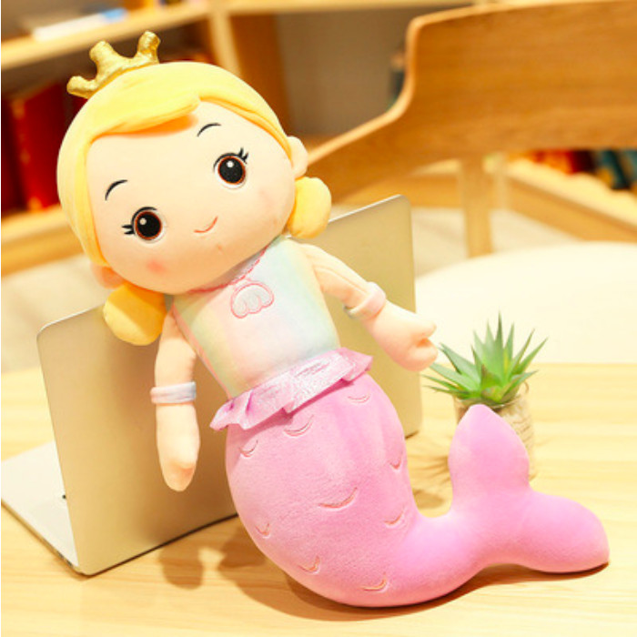 Gấu bông BÚP BÊ NÀNG TIÊN CÁ 35cm mềm mịn siêu ngộ nghĩnh - Quà Tặng Dễ Thương dành cho bé, cho bạn bè