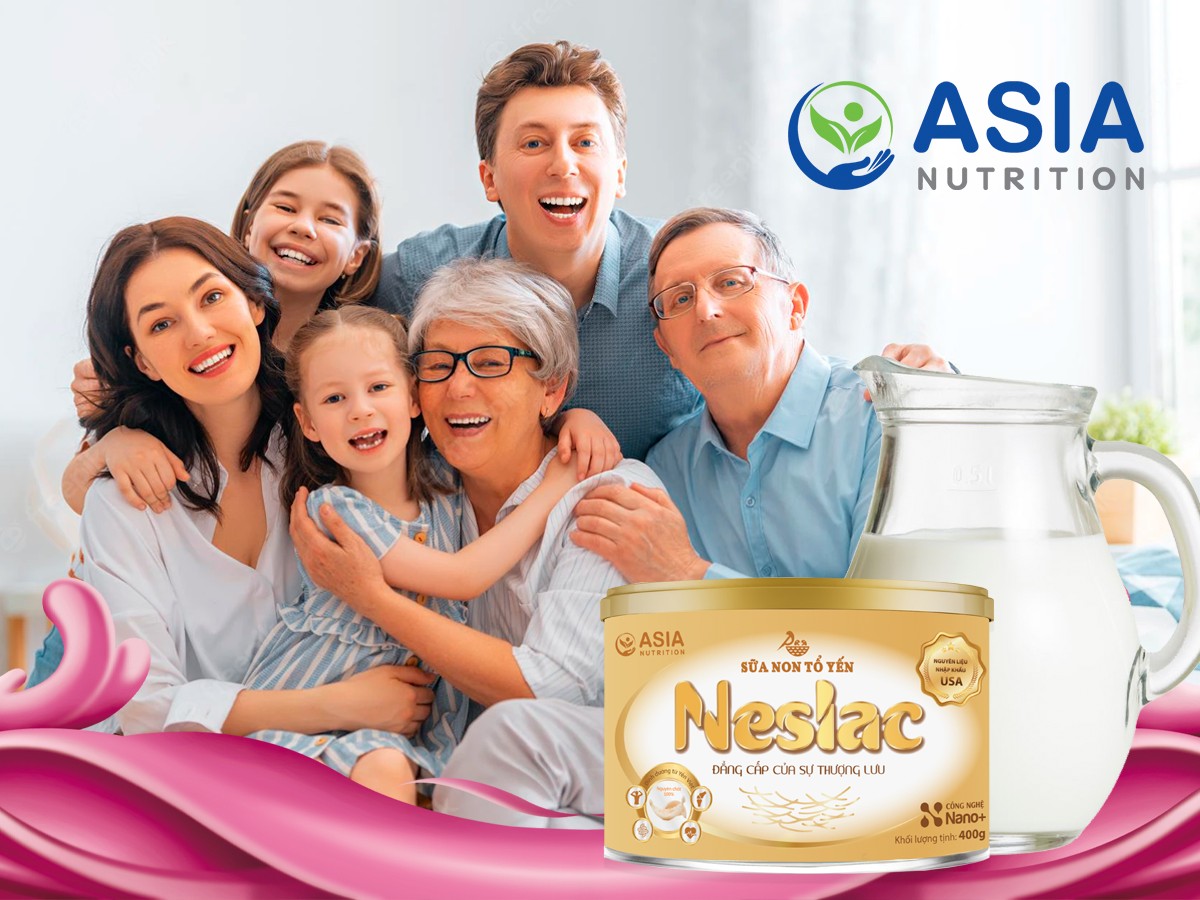 Sữa non tổ yến Neslac 400g Asia Nutrition tác dụng bảo vệ sức khỏe và tăng đề kháng, ngừa lão hóa, loãng xương