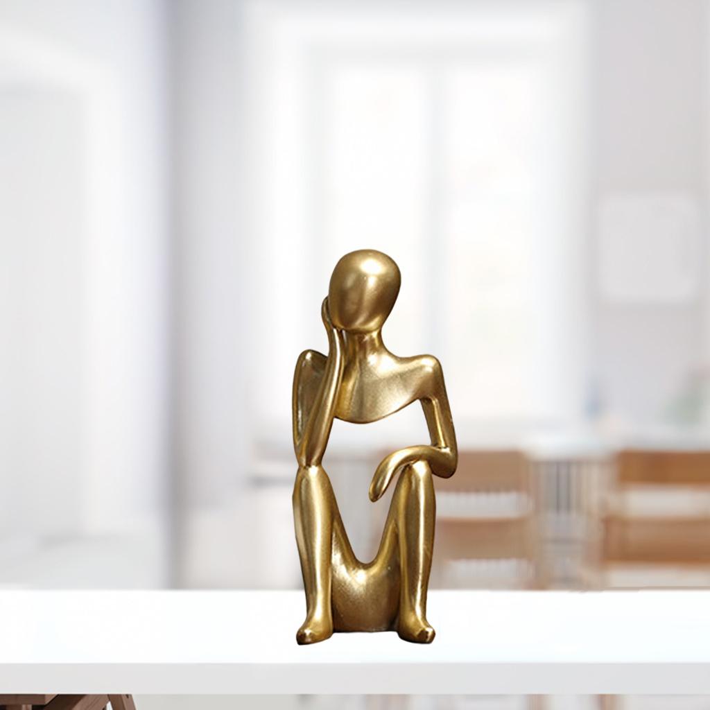 Abstract Thinker Sculpture Statue Photo Props Office Decor