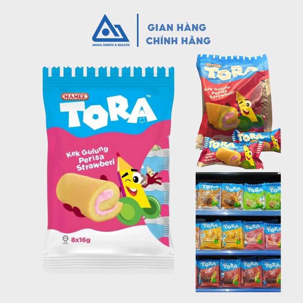 Bánh bông lan cuộn ăn vặt dâu, socola, lá dứa Tora 128 g An Gia Sweets &amp; Snacks