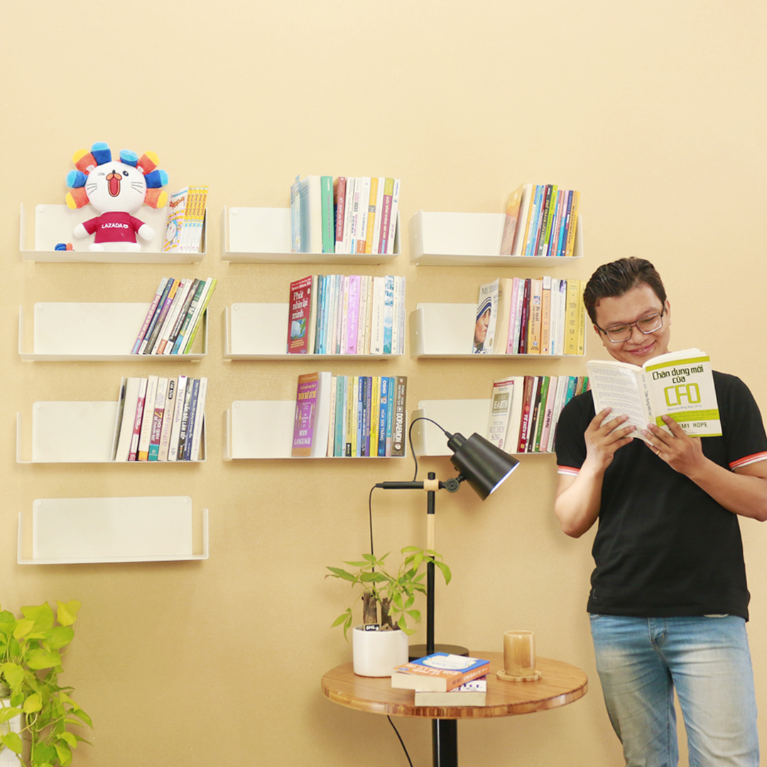 Kệ sách treo tường chữ U60 (set 2)