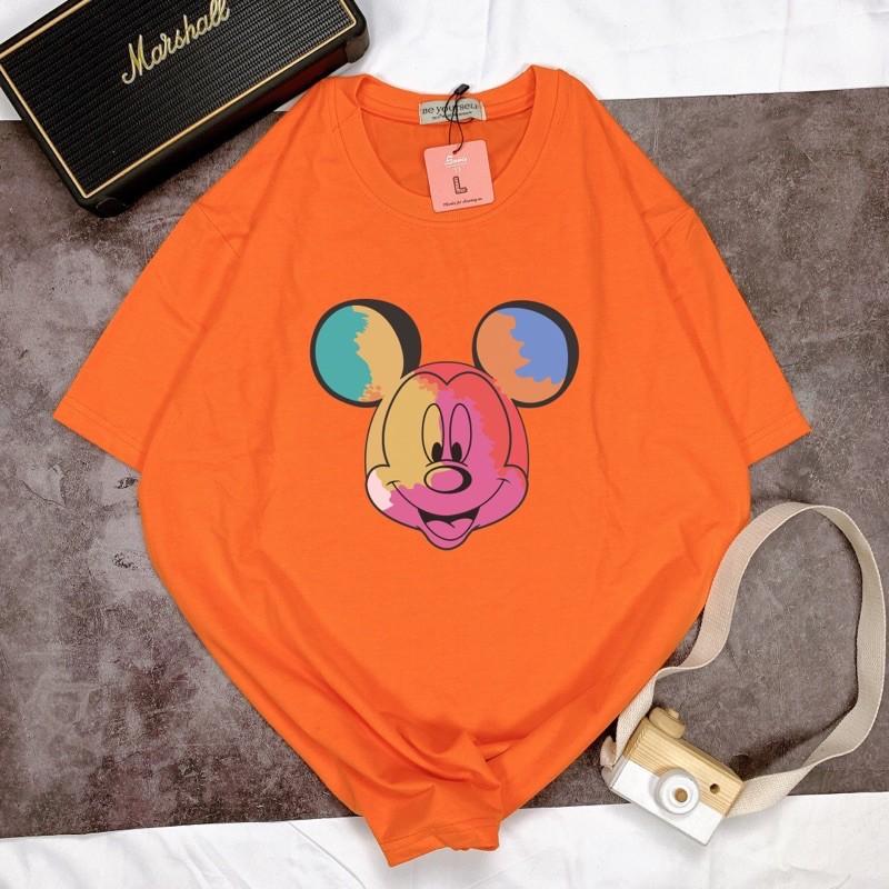 Áo Thun Tay Ngắn UNISEX MICKEY Cầu vồng - Hình chụp thật