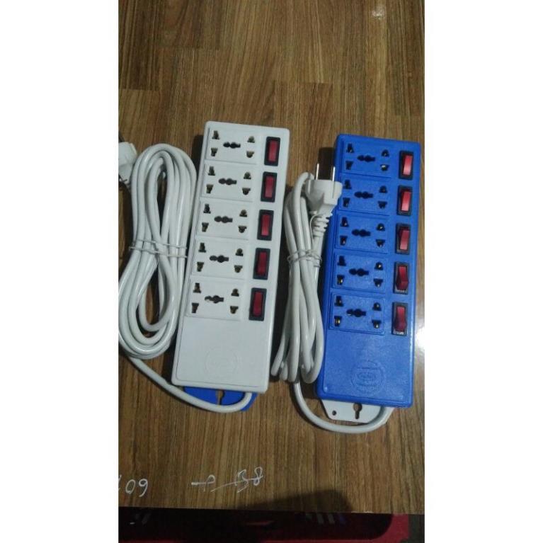 Ổ cấm dây 5 công tắc 10 phích