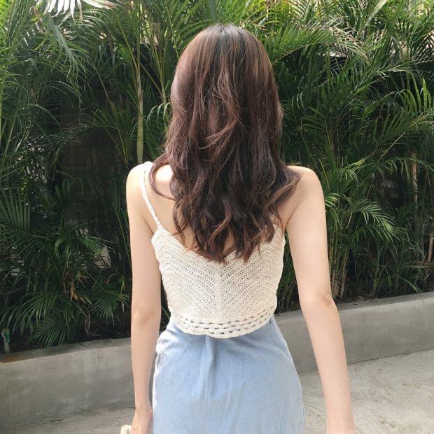 Áo 2 dây đan móc đi biển siêu xinh