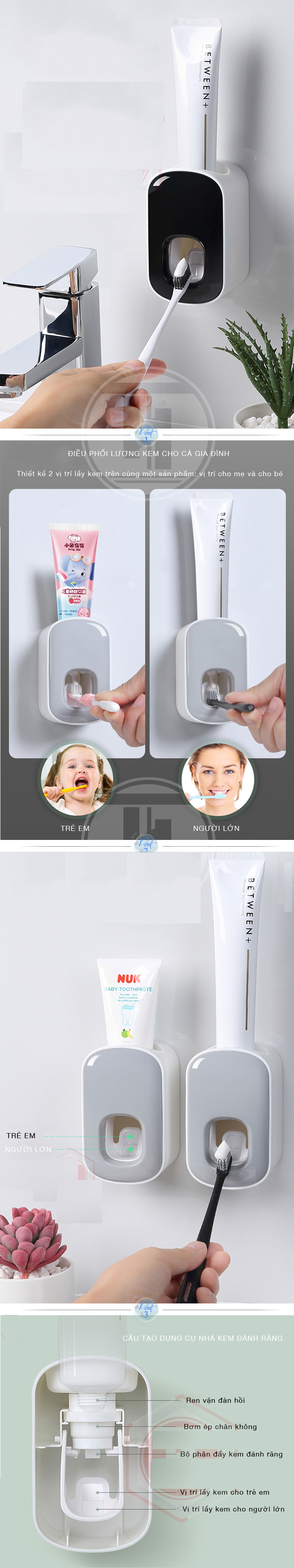 Dụng Cụ Lấy Kem Đánh Răng, Nhả Kem Đánh Răng Tự Động E1922 - Màu Ngẫu Nhiên