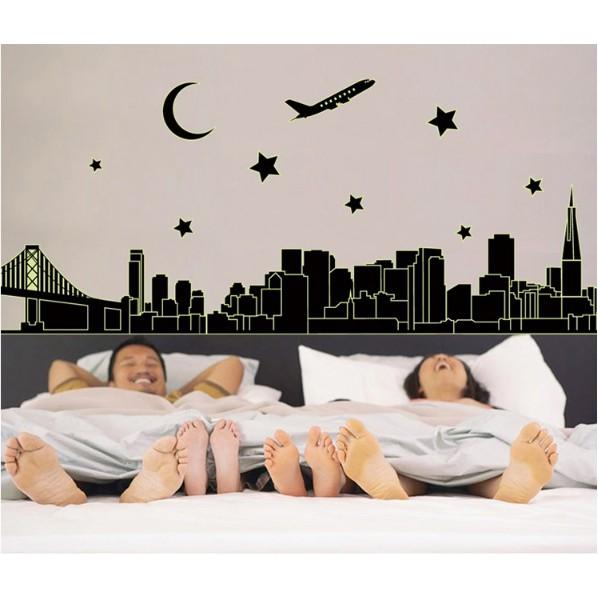 Decal trang trí Thành Phố Trăng Sao - Dạ Quang A.H