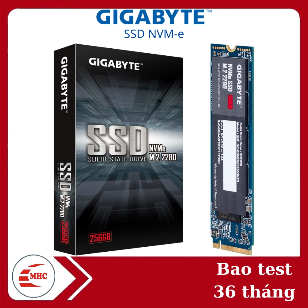 Ổ cứng SSD Gigabyte 256GB M.2 2280 PCIe NVMe Gen 3x4 (GP-GSM2NE3256GNTD) tốc 1700/1100 Mb/s- Hàng chính hãng