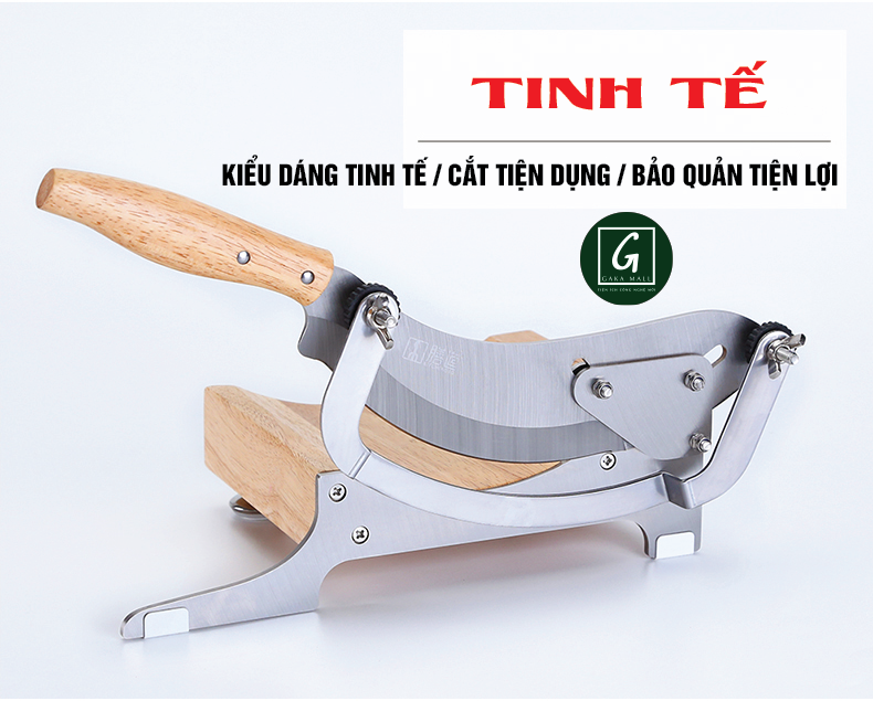 Dao cầu thái đa năng, máy thái thực phẩm, dao thái nấm, dao thái dược liệu, dao thái D0281, đổi lỗi 3 năm, inox430 - Tặng tay mài dao