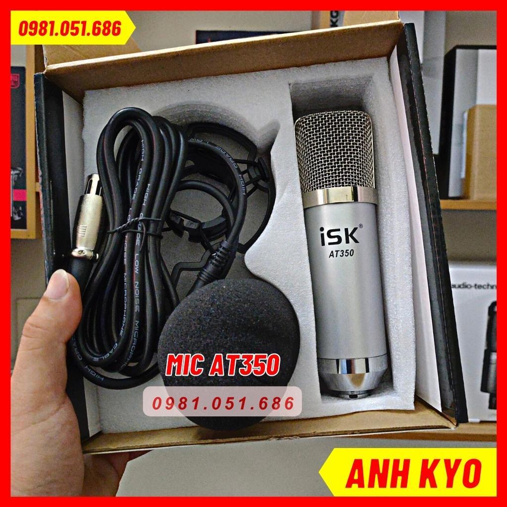 Mic thu âm at350, mic livestream at350 chất liệu hợp kim màu bạc phù hợp sound card, mixer, máy tính