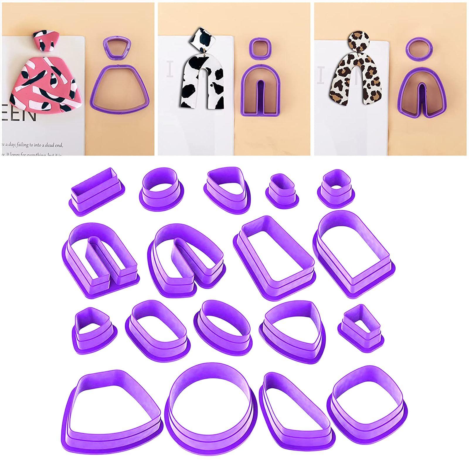 18Pcs Polymer Clay Cutters Polymer Clay Jewelry Different Shapes Clay Cutting Tools
