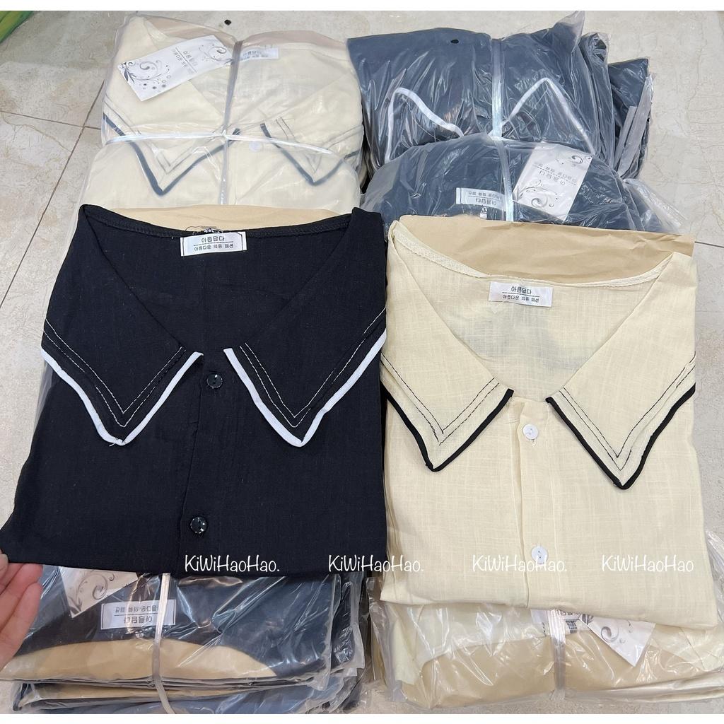 Váy bầu thời trang thiết kế sơ mi chất lụa hàn châu freesize từ 45 đến 70kg-đầm bầu mùa hè