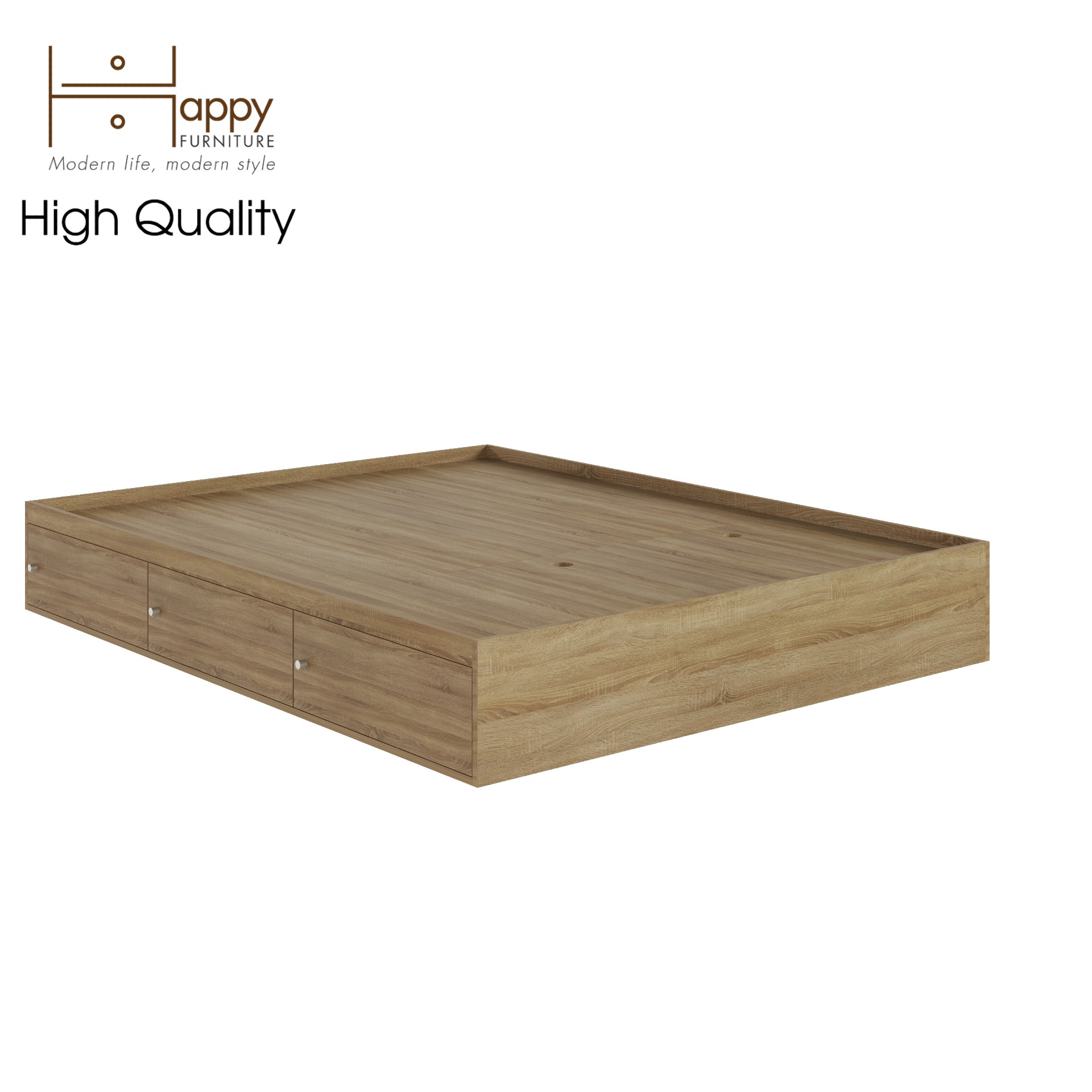 [Happy Home Furniture] GERY , Giường ngủ 3  cánh cửa mở  &lt;không đầu giường&gt;  , GNG_048, GNG_049, GNG_050, GNG_051