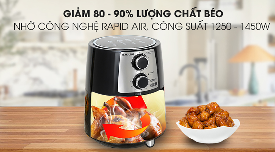 Nồi Chiên Không Dầu Sharp KF-AF42MV-ST – Hàng Chính Hãng