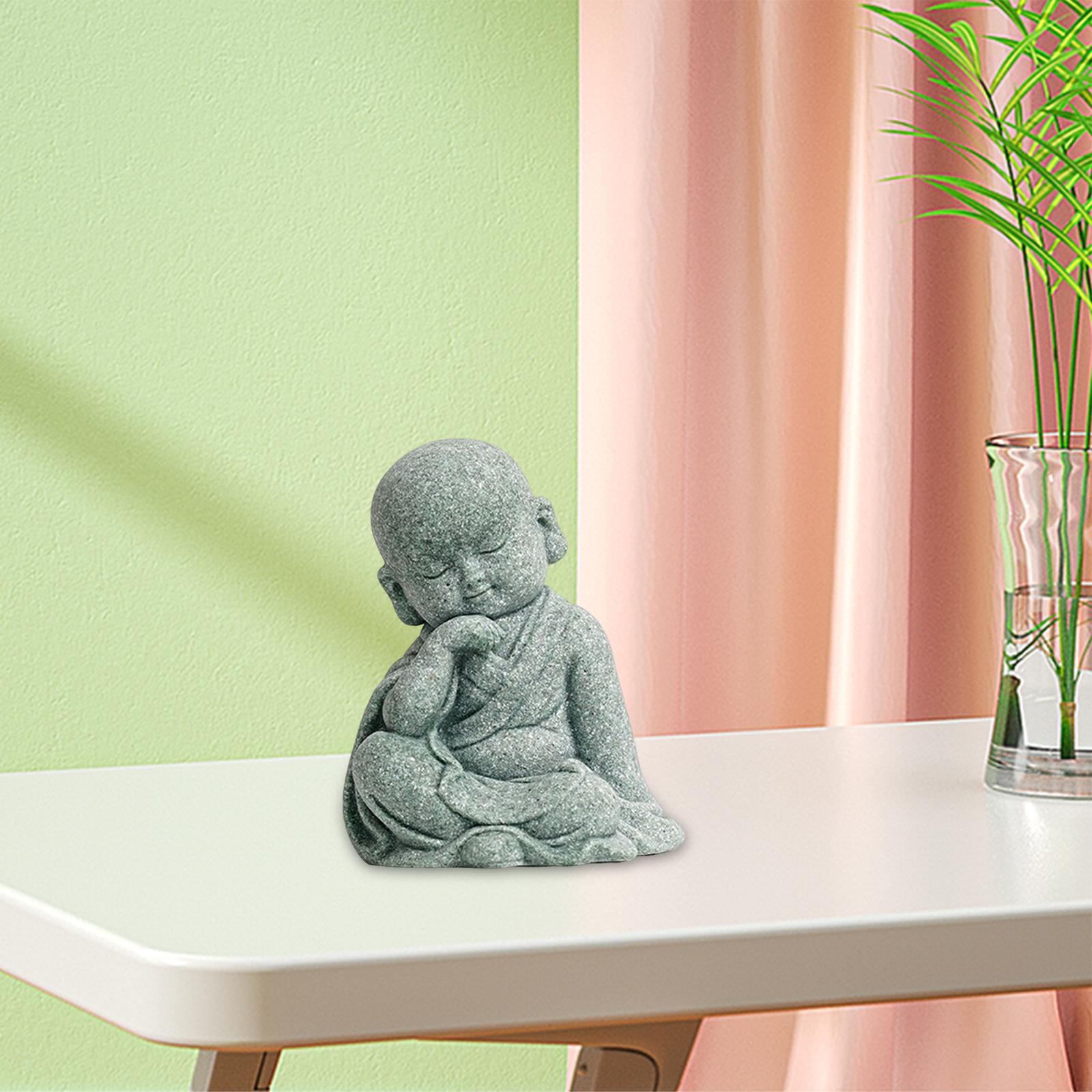 Monk Figurine Buddha Statue Delicate Decorative for Home Decor Desktop