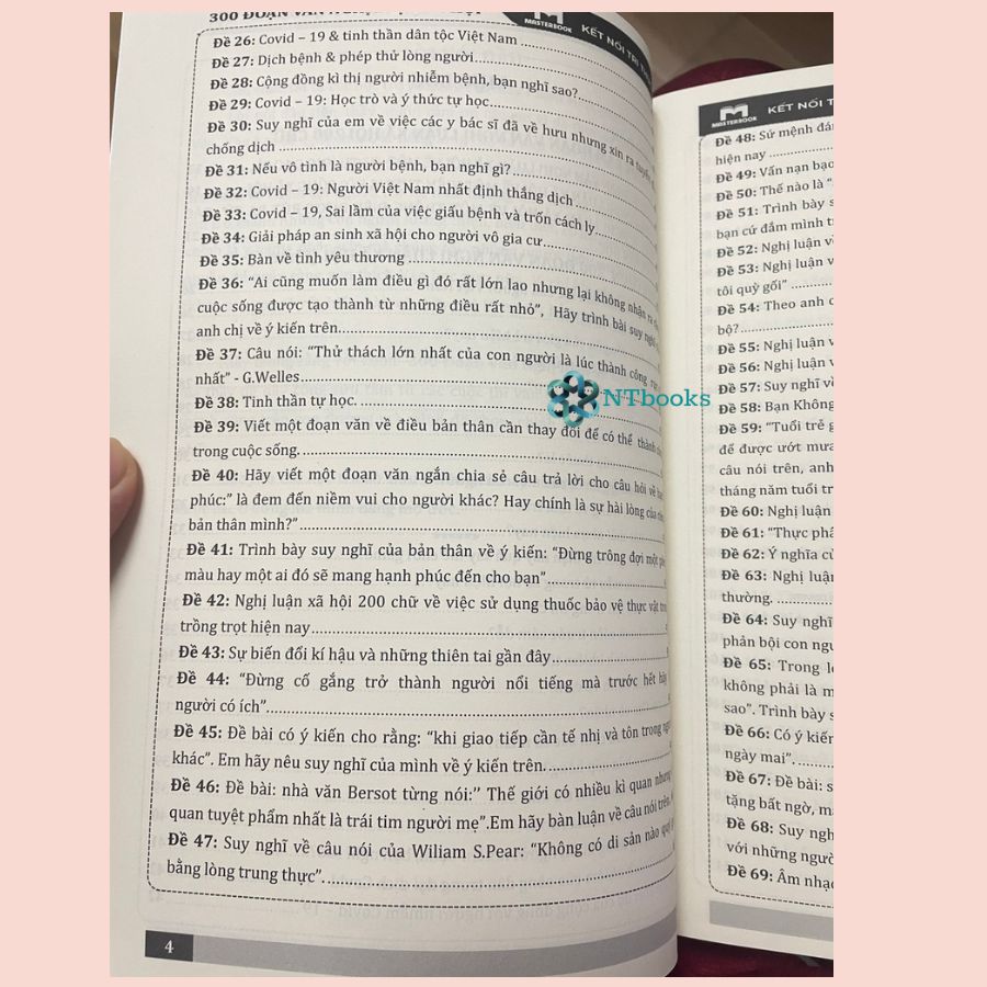 Sách - 300 Đoạn Văn Nghị Luận Xã Hội