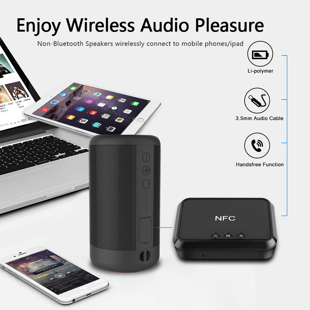 SOAIY Thiết Bị Nhận Bluetooth, NFC Cho Loa Và Amply BL-B10 - Hàng Nhập Khẩu