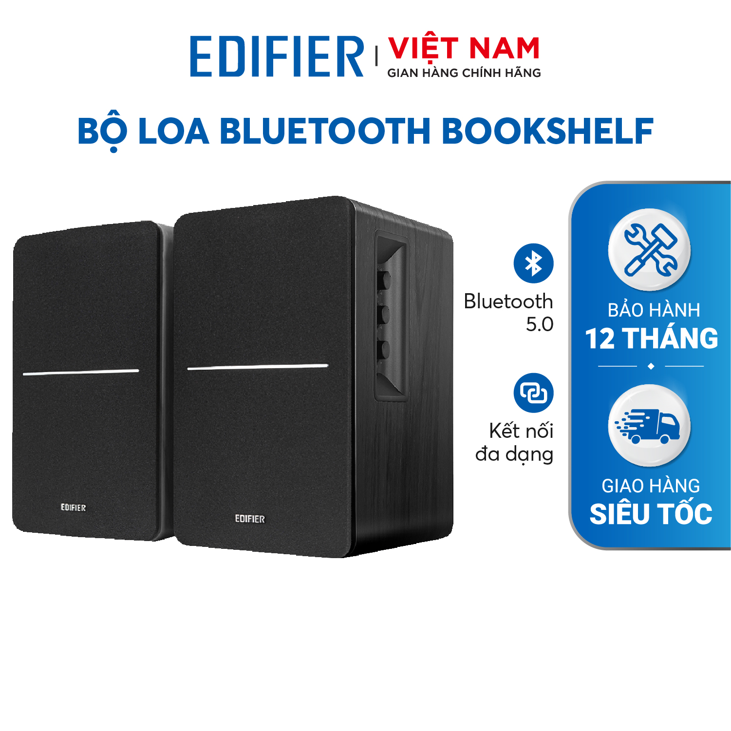 Bộ loa Bluetooth Bookshelf EDIFIER R1280DBs, Bluetooth 5.0, Subout - Hàng chính hãng