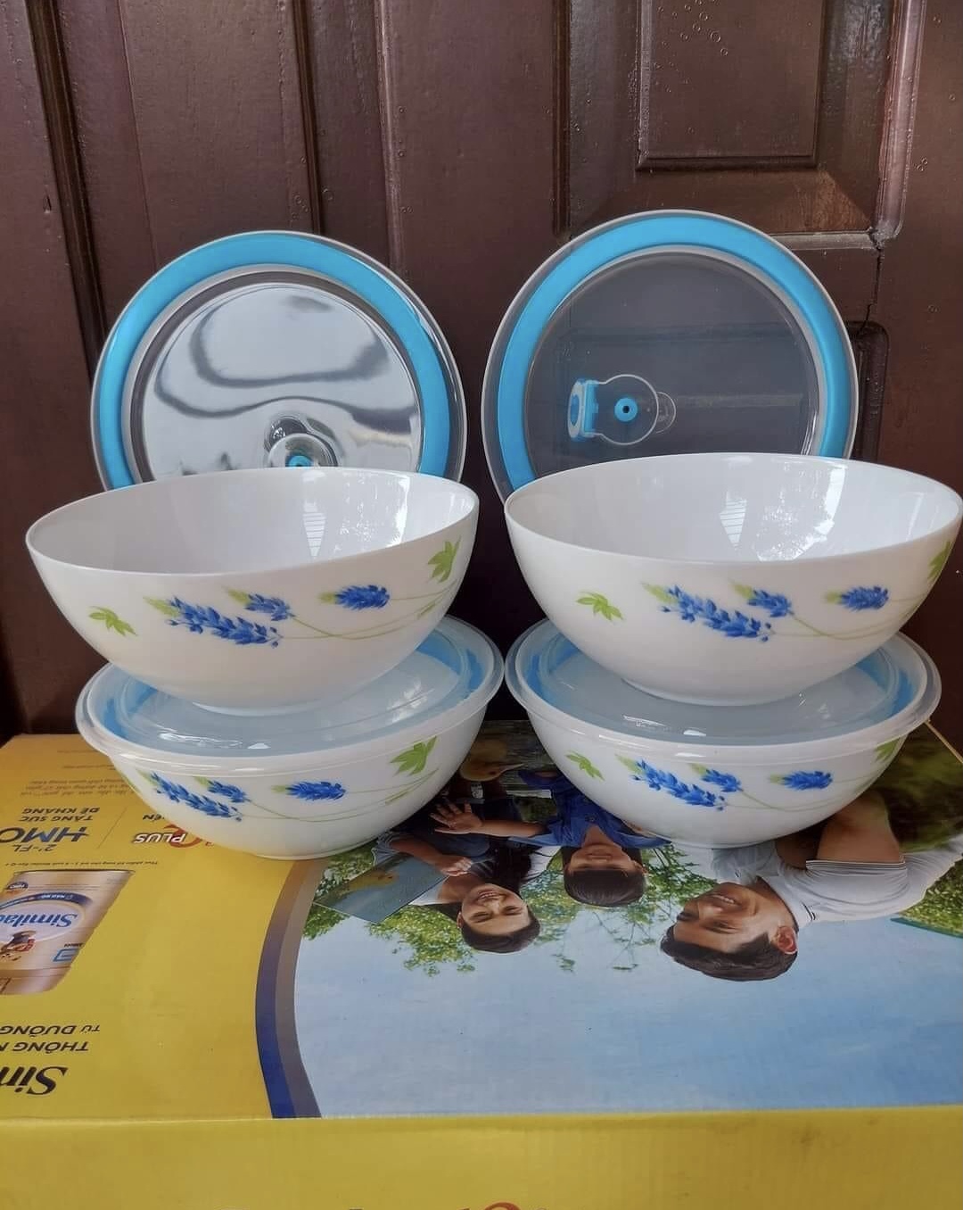 Set 4 thố sứ thuỷ tinh